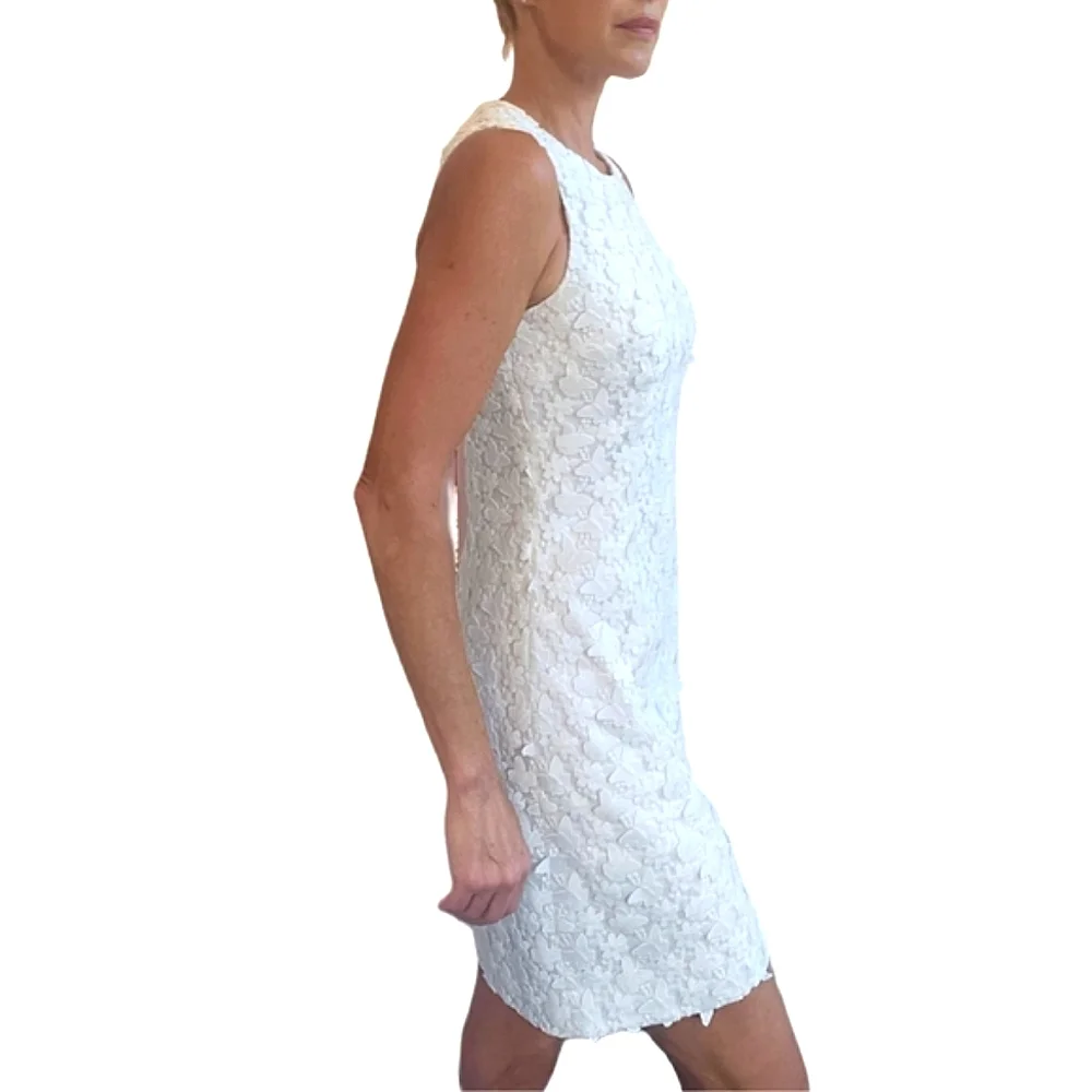 ❤️SPECIAL❤NWT.LILLY PULITZER Mila Shift In Resort White Butterfly Garden 3D Lace - Picture 5 of 14